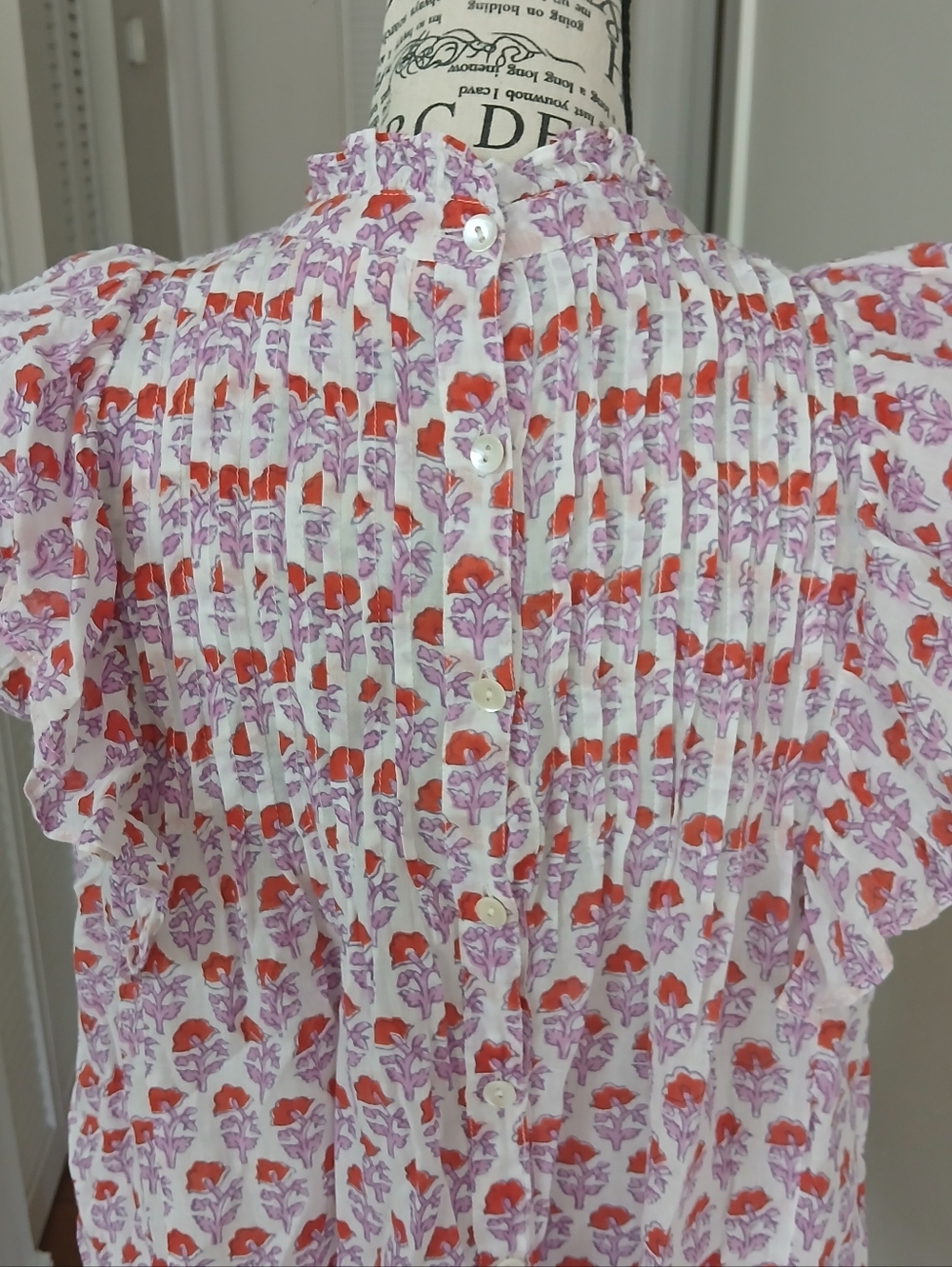 Oliphant Pintuck Ruffle top - Picture 9 of 13